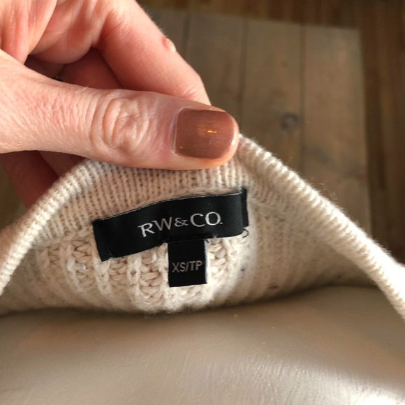 RW&CO Cotton Wool Blend Knit Sweater | Size XS - Picture 9 of 12
